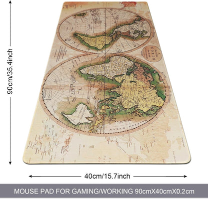 XXL Professional Large Mouse Pad & Computer Game Mouse Mat (35.4x15.7x0.1IN, Map) (90 * 40 Map)