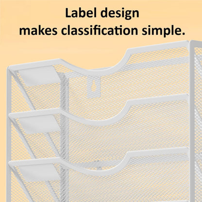 Kuntine.B Wall File Organizer Office Hanging Magazine Holder Wall File Organizer for Office Home (Black, 5 Tier)