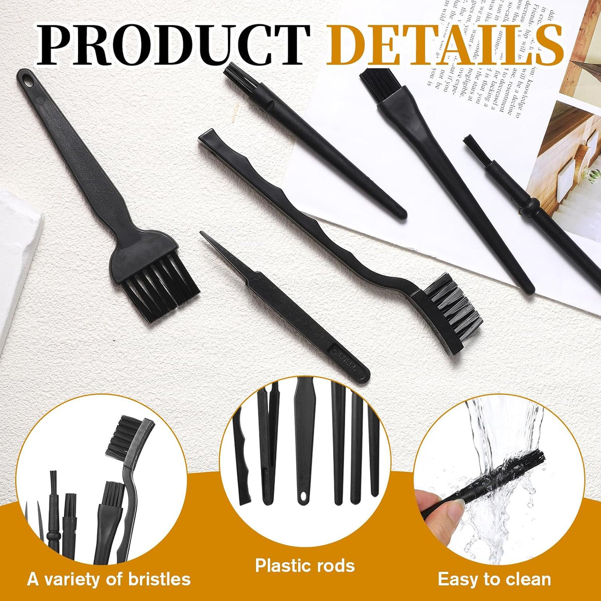 Keyboard Brush Anti Static Brush 6PCS Mini Keyboard Cleaning Brushes Kit Electronic Dust Cleaning Brushes for Computer Motherboard Camera Small Space Remover for Mechanical Keyboards