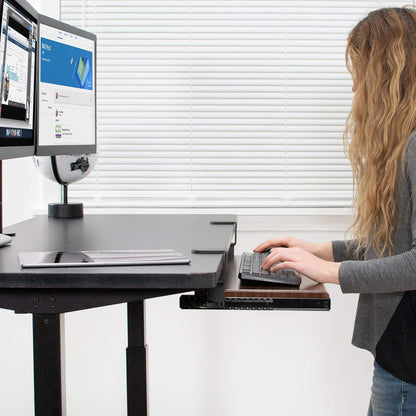 VIVO Extra Long Clamp-on Computer Keyboard and Mouse Under Desk Slider Tray, 34 x 11 inch Pull Out Platform Drawer, Black, MOUNT-KB15EB