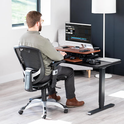 Black 32 in Standing Desk Converter, DESK-V000K
