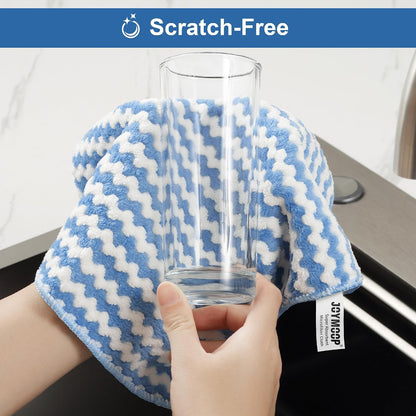 18 Pack Microfiber Cleaning Cloth, Kitchen Towels for Dish Drying Washing, Absorbent Streak Free Lint Free Rags for Cleaning, Reusable and Washable Towels - 10" x 10"