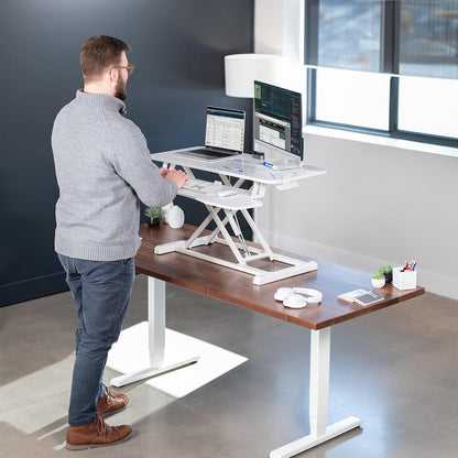 Black 32 in Standing Desk Converter, DESK-V000K