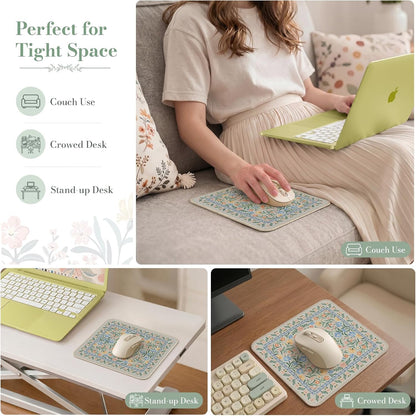 iCasso Desk Mat for Keyboard and Mouse, Large Mouse Pad, Desk Pad Mat, Anti-Slip Big Mousepad with Stitched Edges for Computer Desktop(Deep Green)