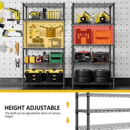 M MZG 450 lbs Steel Storage Shelving 3-Tier Utility Shelving Unit Steel Organizer Wire Rack for Home,Kitchen,Office (11.8" D x 17.7" W x 26.3" H) - Colors A