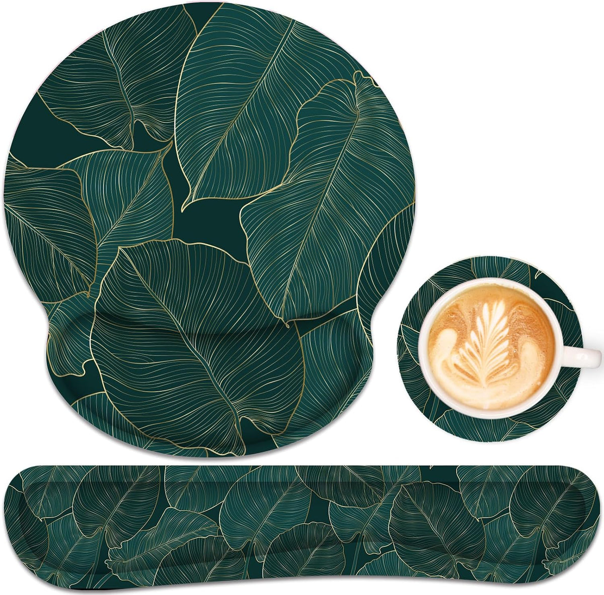 Ergonomic Mouse Pad with Wrist Rest and Keyboard Wrist Rest, Mousepad