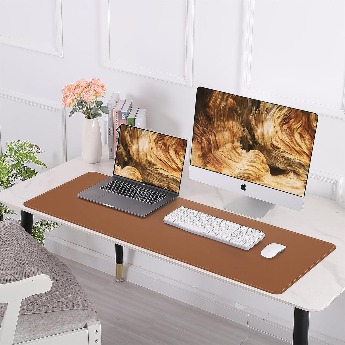 Large Desk Mat, 47" x 17", Black