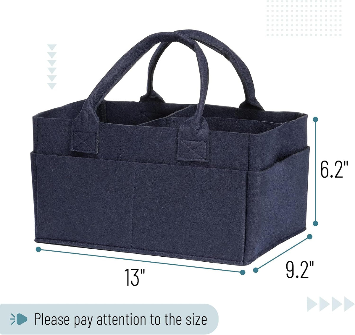 Baby Diaper Caddy Organizer, Gray, Medium