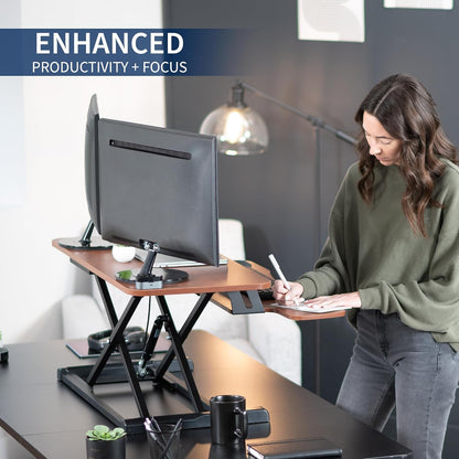 Black 32 in Standing Desk Converter, DESK-V000K