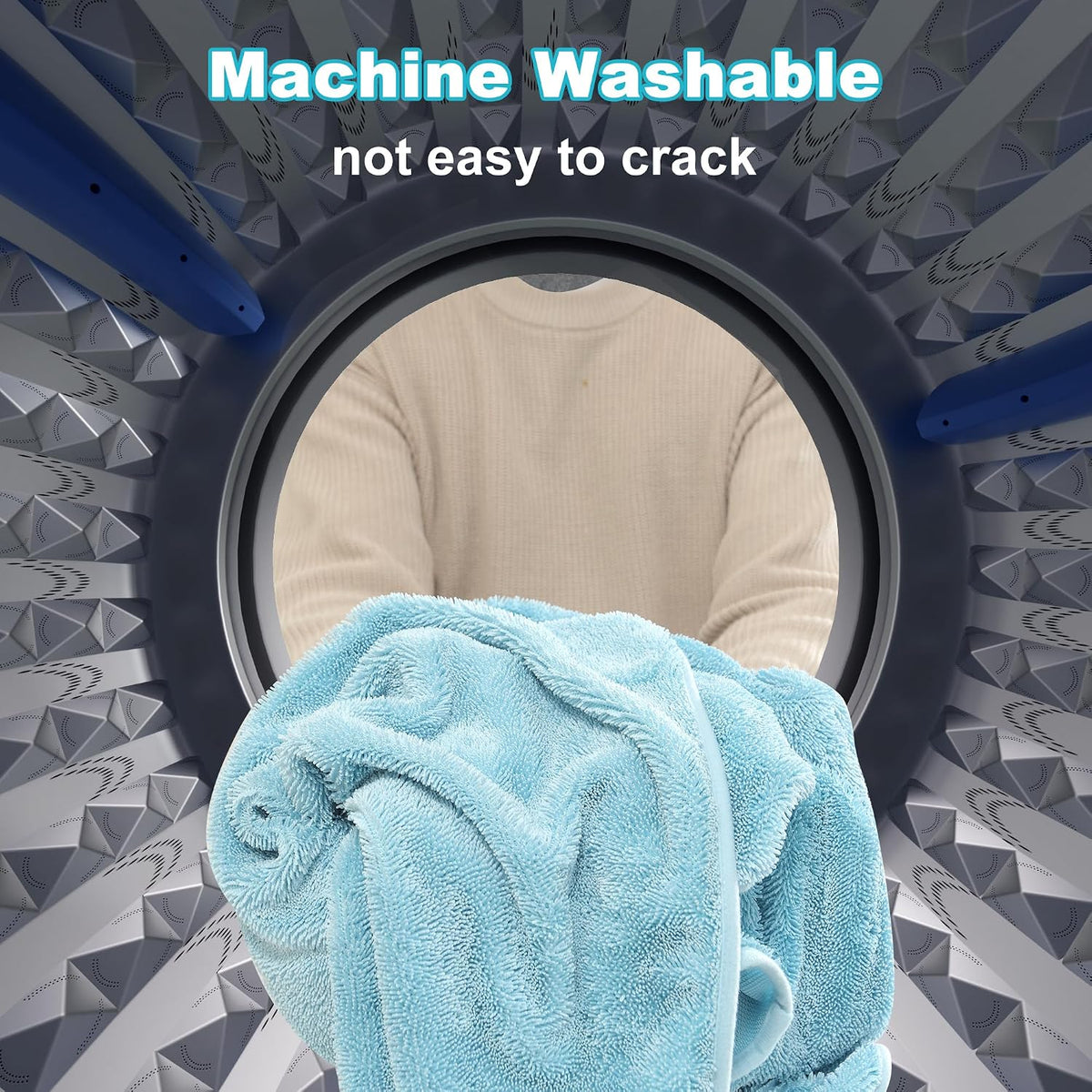 18 Pack Microfiber Cleaning Cloth, Kitchen Towels for Dish Drying Washing, Absorbent Streak Free Lint Free Rags for Cleaning, Reusable and Washable Towels - 10" x 10"