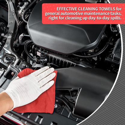 Microfiber Cleaning Cloth, Cleaning Rags Microfiber Towel Bulk Absorbent Lint-Free Wash Cloths, All-Purpose Shop Towels for Cars, Automotive, Garage, Home & Kitchen 11.5"*11.5"