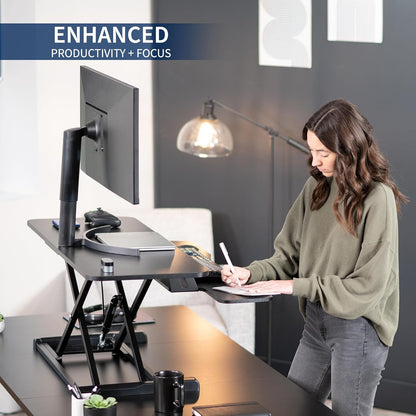 Black 32 in Standing Desk Converter, DESK-V000K