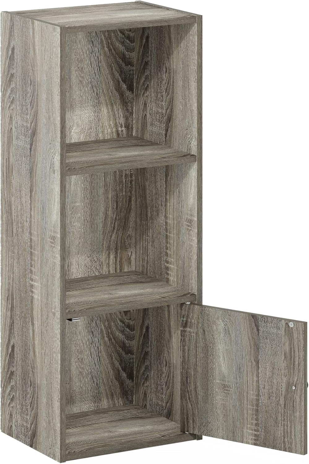 Furinno PASIR Book Shelf, 2-Tier Modern Bookshelf, Open Shelves Bookcase 9 x 12 x 21, Easy Assembly, for Living Room, Bedroom, Home Office, White