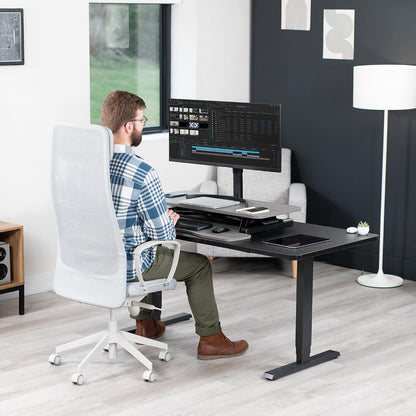 Black 32 in Standing Desk Converter, DESK-V000K