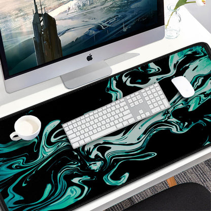 Large Gaming Mouse Pad, 31.5x15.7 inch Large Extended Computer Keyboard Mouse Mat, Water Resist Non-Slip Mousepad Rubber Base Long XXL Desk Mouse Pad for Work & Gaming, Office & Home, Black