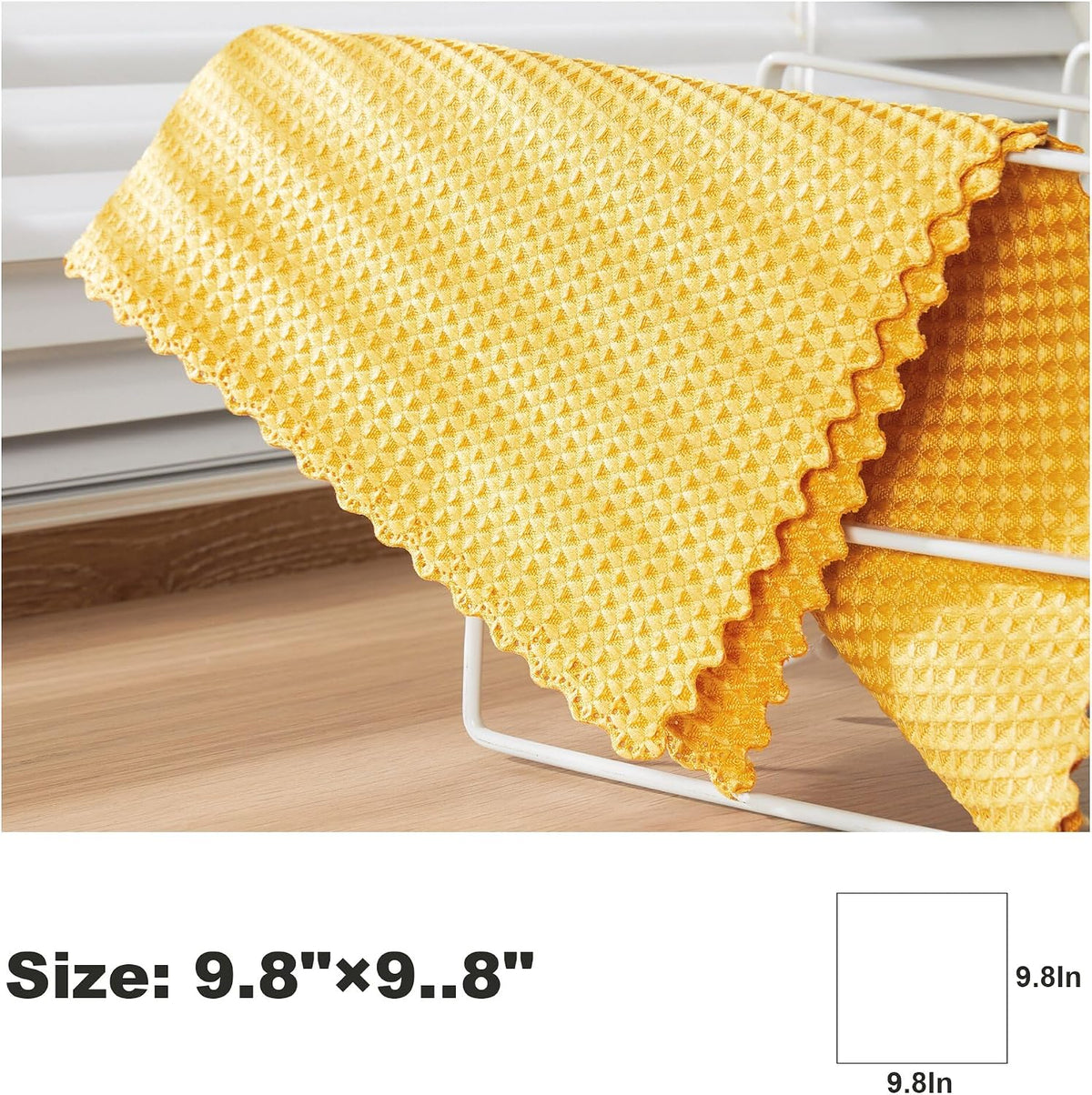 18 Pack Microfiber Cleaning Cloth, Kitchen Towels for Dish Drying Washing, Absorbent Streak Free Lint Free Rags for Cleaning, Reusable and Washable Towels - 10" x 10"