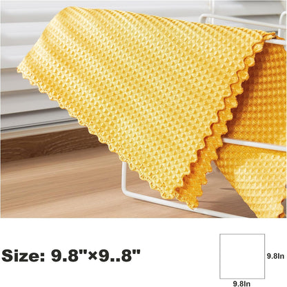 18 Pack Microfiber Cleaning Cloth, Kitchen Towels for Dish Drying Washing, Absorbent Streak Free Lint Free Rags for Cleaning, Reusable and Washable Towels - 10" x 10"