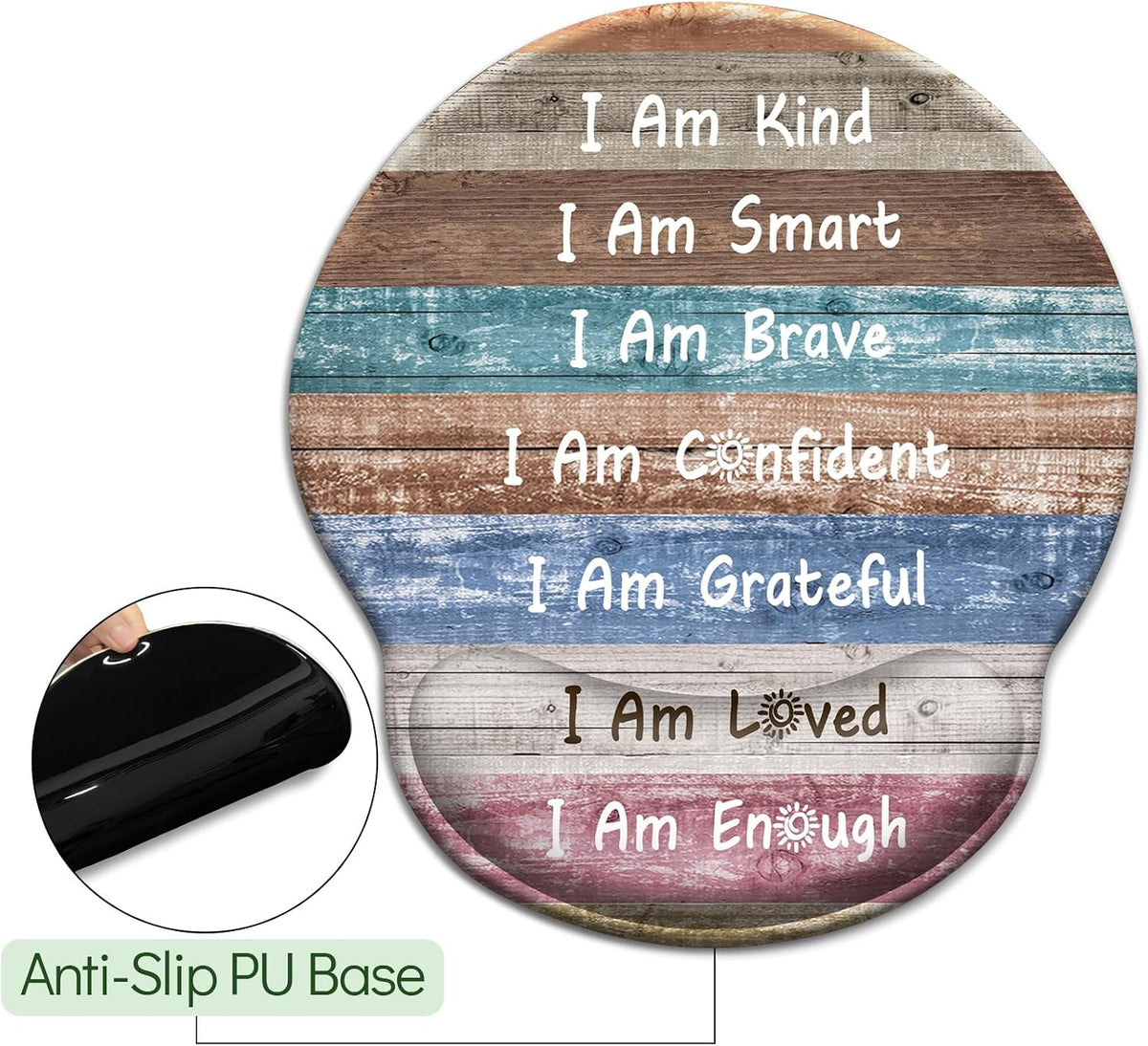Funny Ergonomic Mouse Pad with Wrist Rest, Cat Desk Decor Gifts - Colors A