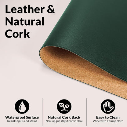 Large Desk Mat, 47" x 17", Black