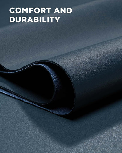 35.4" x 17" Large PU Leather Desk Mat for Keyboard and Mouse - Waterproof Non-Slip Desk Pad Protector for Office, Home, Writing Desk, Black
