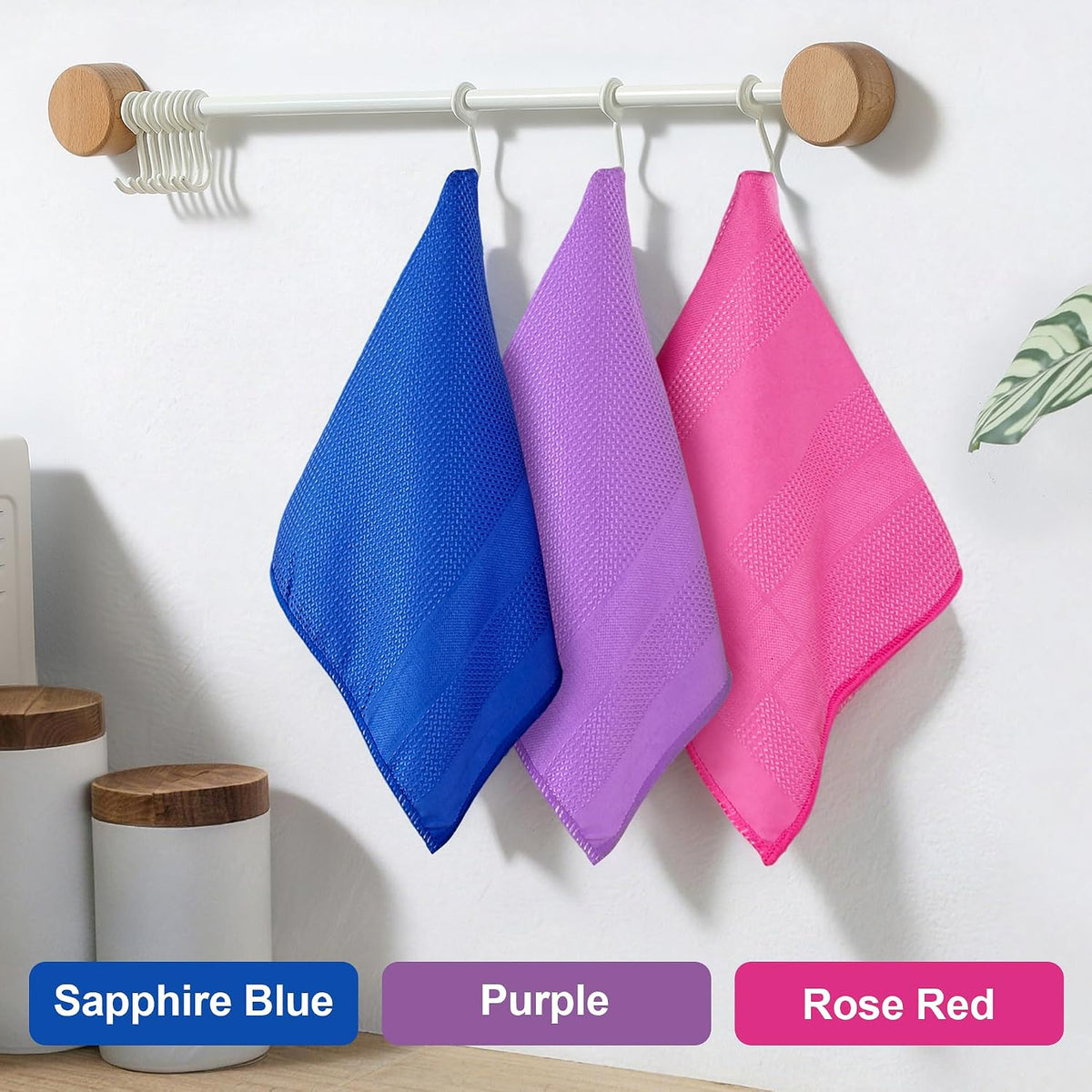 18 Pack Microfiber Cleaning Cloth, Kitchen Towels for Dish Drying Washing, Absorbent Streak Free Lint Free Rags for Cleaning, Reusable and Washable Towels - 10" x 10"