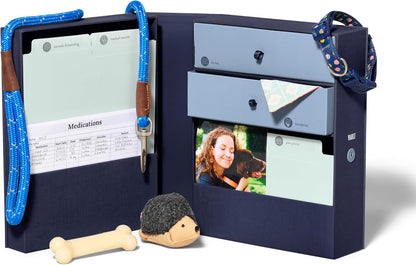 Savor | All-in-One Desk Organizer | Blue – Keep Desk, Office, and Home Organized All-in-One Storage System for Important Files, Documents, Stationery, and Office Supplies
