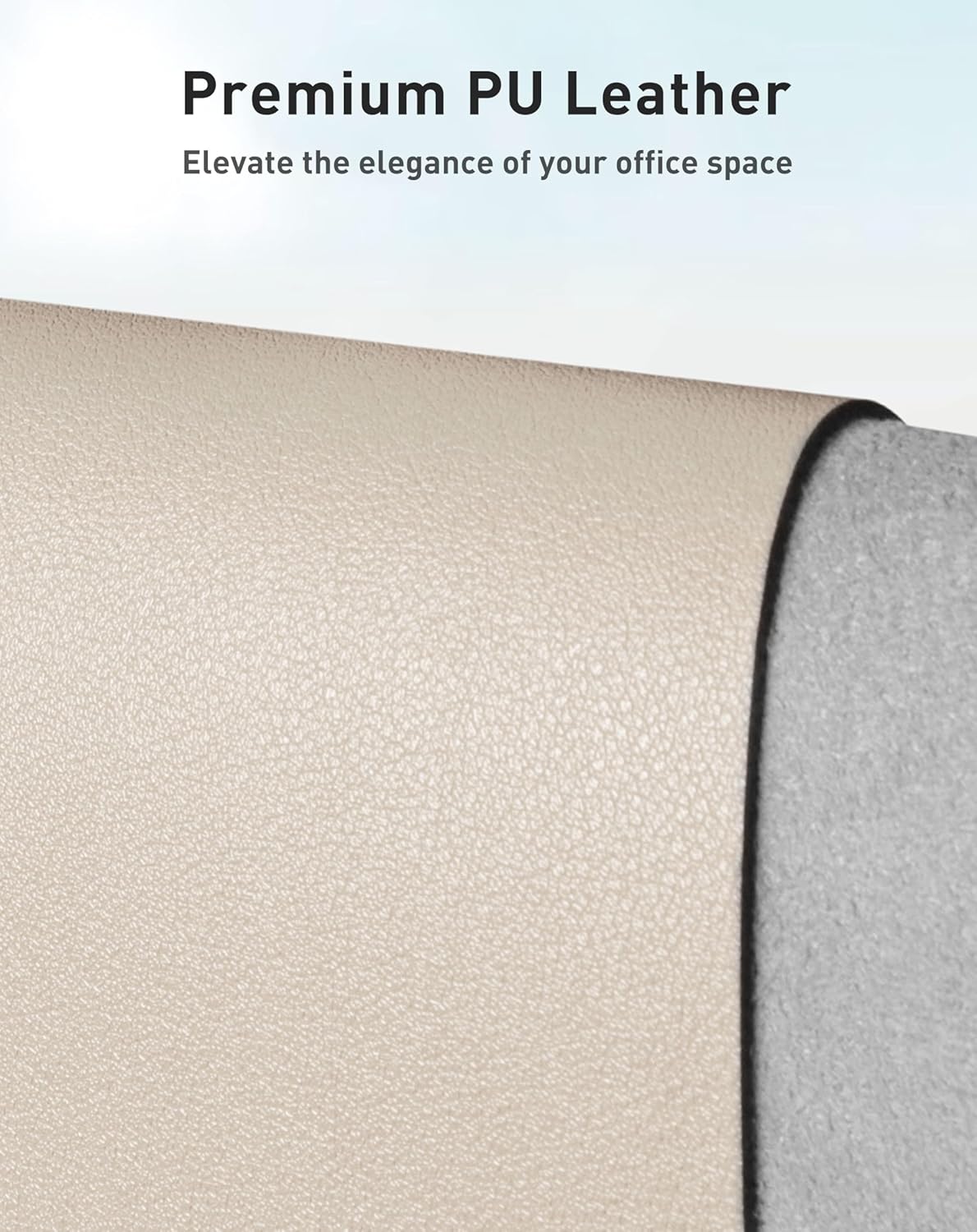 Aothia Leather Office Desk Pad Protector, Non-Slip PU Leather Desk Blotter, Waterproof Laptop Writing Mouse Pad for Office and Home, Black, 31.5" x 15.7" - Colors A