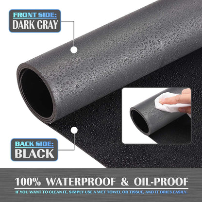 K KNODEL Large Office Leather Desk Mat, Mouse and Keyboard Pad, Computer and Laptop Mat, Desktop Protector and Cover, Writing Pad and Blotter (31.5"x15.7", Black)