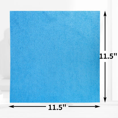 Microfiber Cleaning Cloth, Cleaning Rags Microfiber Towel Bulk Absorbent Lint-Free Wash Cloths, All-Purpose Shop Towels for Cars, Automotive, Garage, Home & Kitchen 11.5"*11.5"