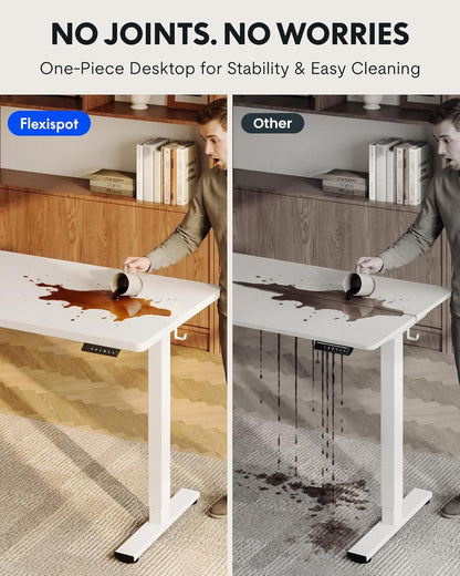 EN1 48"x24" One-Piece Standing Desk, White