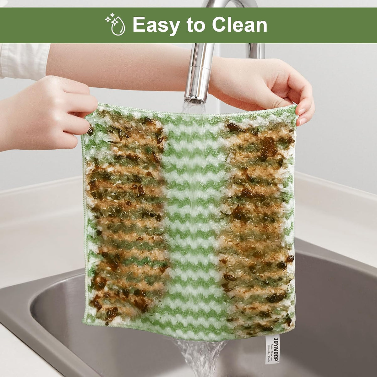 18 Pack Microfiber Cleaning Cloth, Kitchen Towels for Dish Drying Washing, Absorbent Streak Free Lint Free Rags for Cleaning, Reusable and Washable Towels - 10" x 10"