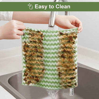18 Pack Microfiber Cleaning Cloth, Kitchen Towels for Dish Drying Washing, Absorbent Streak Free Lint Free Rags for Cleaning, Reusable and Washable Towels - 10" x 10"