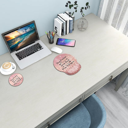 Ergonomic Mouse Pad with Wrist Support Rest,Large Mousepad Gel Wrist Rest, with Coaster Non-Slip & Pain Relief for Computer, Desk, Home&Office-Beach - Colors B