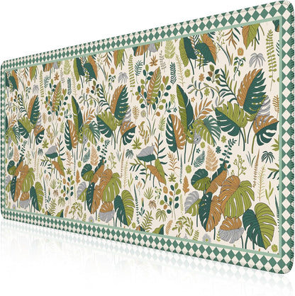 Desk Mat,Mouse Pad for Office Desk,35.4x15.7in,Pink Flowers