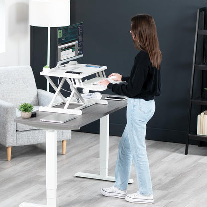 Black 32 in Standing Desk Converter, DESK-V000K