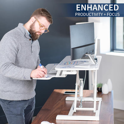 Black 32 in Standing Desk Converter, DESK-V000K