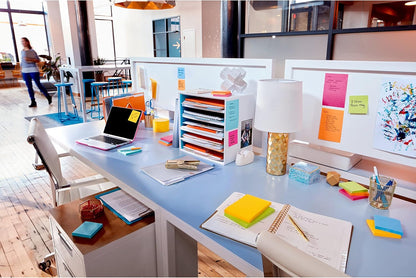 Post-it Super Sticky Notes, 3x3 in, 6 Pads, 2X The Sticking Power, Energy Boost Collection, Bright Colors (Orange, Pink, Blue, Green),Recyclable (654-6SSAU)