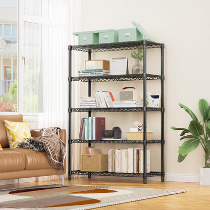 M MZG 450 lbs Steel Storage Shelving 3-Tier Utility Shelving Unit Steel Organizer Wire Rack for Home,Kitchen,Office (11.8" D x 17.7" W x 26.3" H) - Colors A