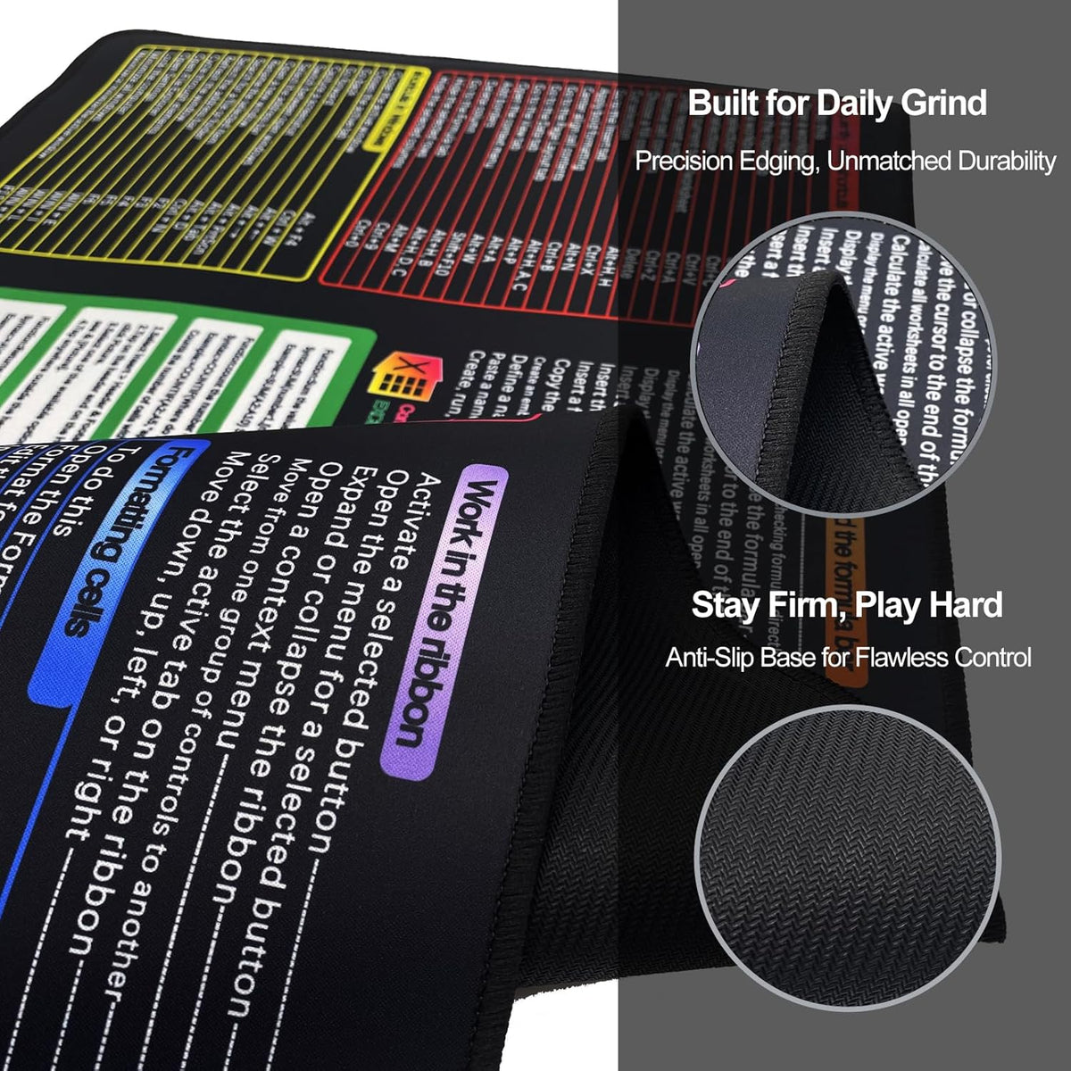 XXL Professional Large Mouse Pad & Computer Game Mouse Mat (35.4x15.7x0.1IN, Map) (90 * 40 Map)
