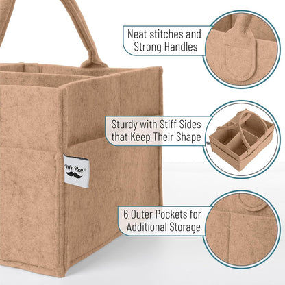 Baby Diaper Caddy Organizer, Gray, Medium