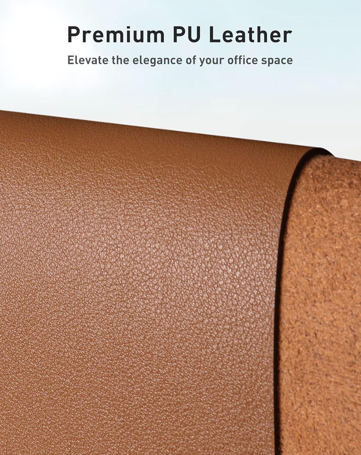 Aothia Leather Office Desk Pad Protector, Non-Slip PU Leather Desk Blotter, Waterproof Laptop Writing Mouse Pad for Office and Home, Black, 31.5" x 15.7" - Colors A