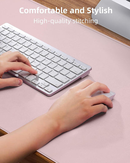 AFIING Large Desk Mat 55" x 24" - PU Leather Desk Pad Protector, Waterproof Non-Slip Extended Mouse Pad for Office Desk, Keyboard, Laptop and Home Workspace (Black)
