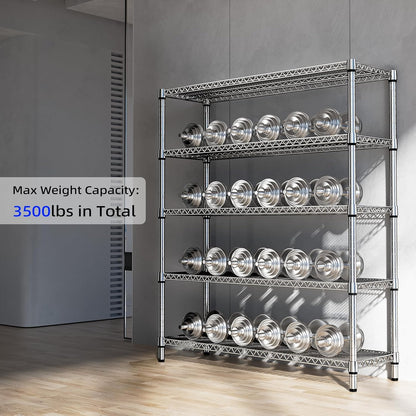M MZG 450 lbs Steel Storage Shelving 3-Tier Utility Shelving Unit Steel Organizer Wire Rack for Home,Kitchen,Office (11.8" D x 17.7" W x 26.3" H) - Colors A