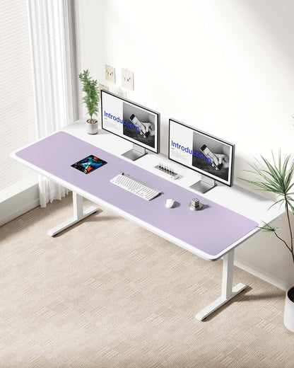 YSAGi Leather Desk Pad Protector, Office Desk Mat, Large Mouse Pad, Non-Slip PU Leather Desk Blotter, Waterproof Laptop Desk Writing Pad for Office and Home (23.6" x 13.8", Eggshell) - Colors B