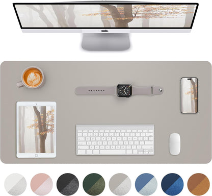 Large Desk pad mat,Mouse Pad,Office Desk Mat, Non-Slip PU Leather Desk Blotter,Large Desk pad,Waterproof Keyboard mat for Office/Home/Decor (Black,48" x 17")