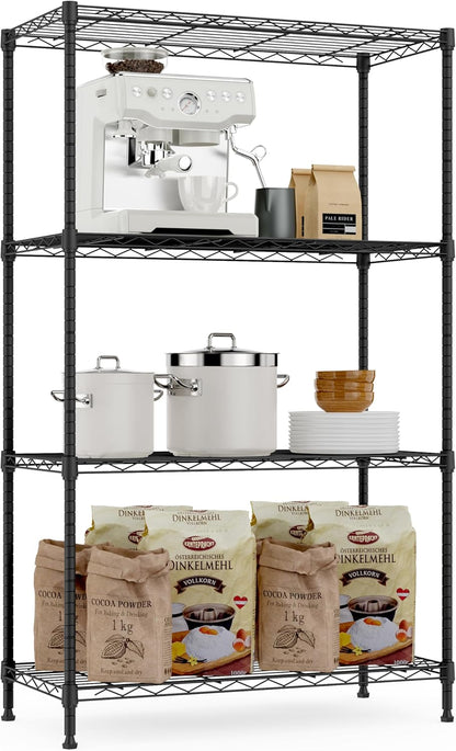 M MZG 450 lbs Steel Storage Shelving 3-Tier Utility Shelving Unit Steel Organizer Wire Rack for Home,Kitchen,Office (11.8" D x 17.7" W x 26.3" H) - Colors A