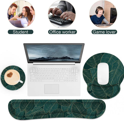 Ergonomic Mouse Pad with Wrist Rest and Keyboard Wrist Rest, Mousepad