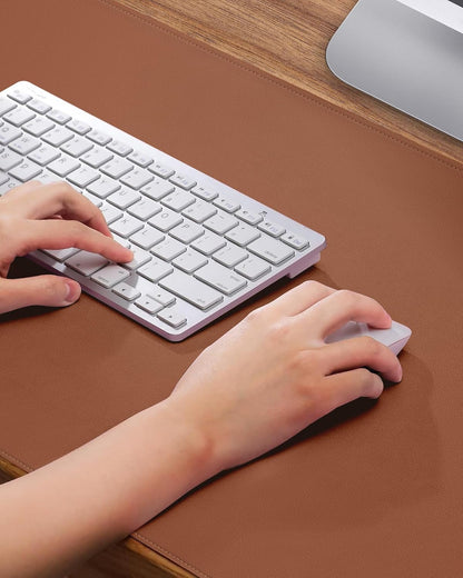 AFIING Large Desk Mat 55" x 24" - PU Leather Desk Pad Protector, Waterproof Non-Slip Extended Mouse Pad for Office Desk, Keyboard, Laptop and Home Workspace (Black)