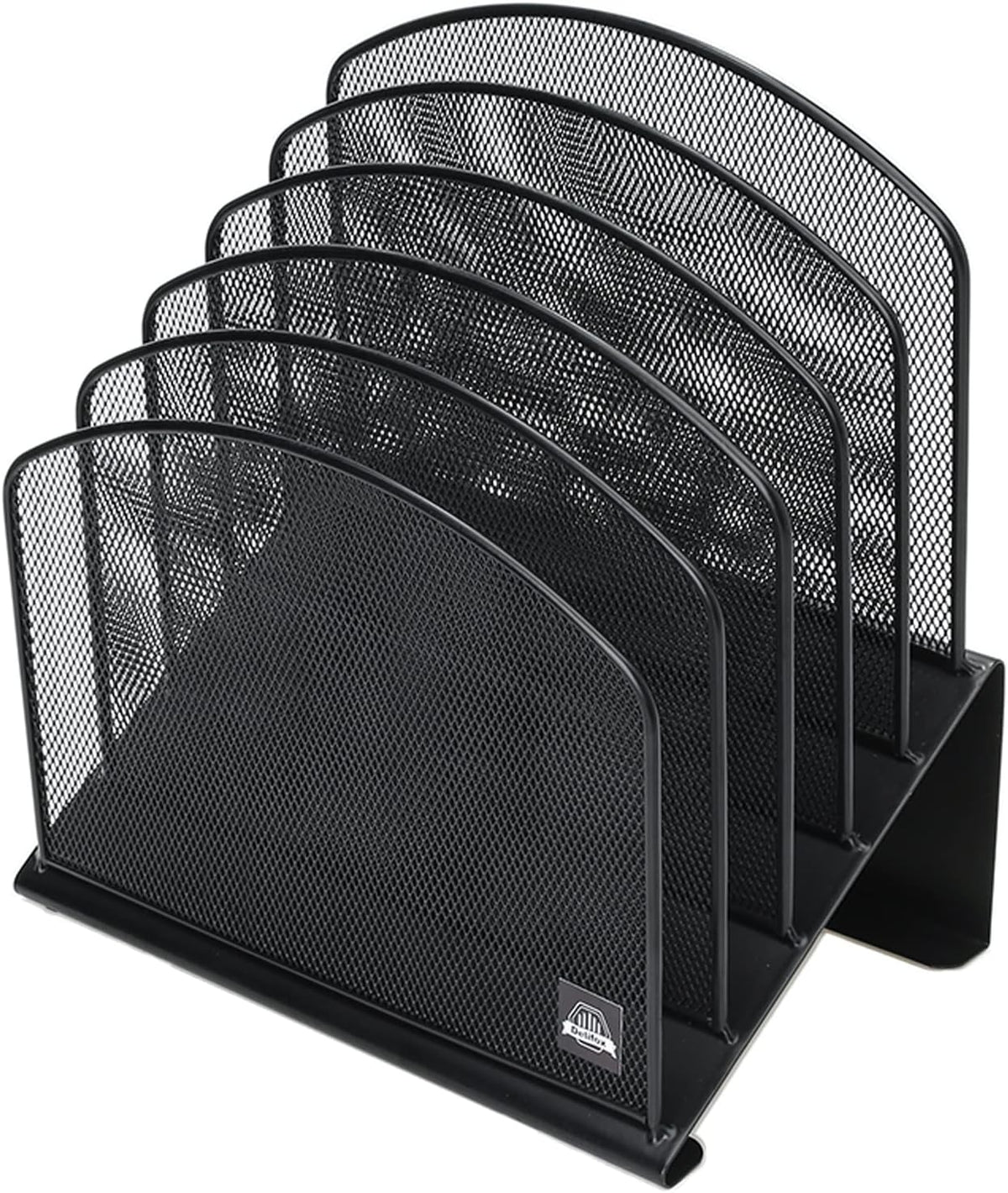 Delifox Inclined Desk File Organizer,Vertical File Folder Holder Stand Metal Rack File Sorter for Office Classroom Desktop Organization