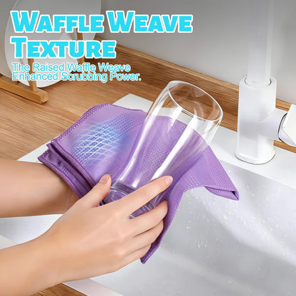 18 Pack Microfiber Cleaning Cloth, Kitchen Towels for Dish Drying Washing, Absorbent Streak Free Lint Free Rags for Cleaning, Reusable and Washable Towels - 10" x 10"